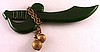 BP223 green bakelite sword pin